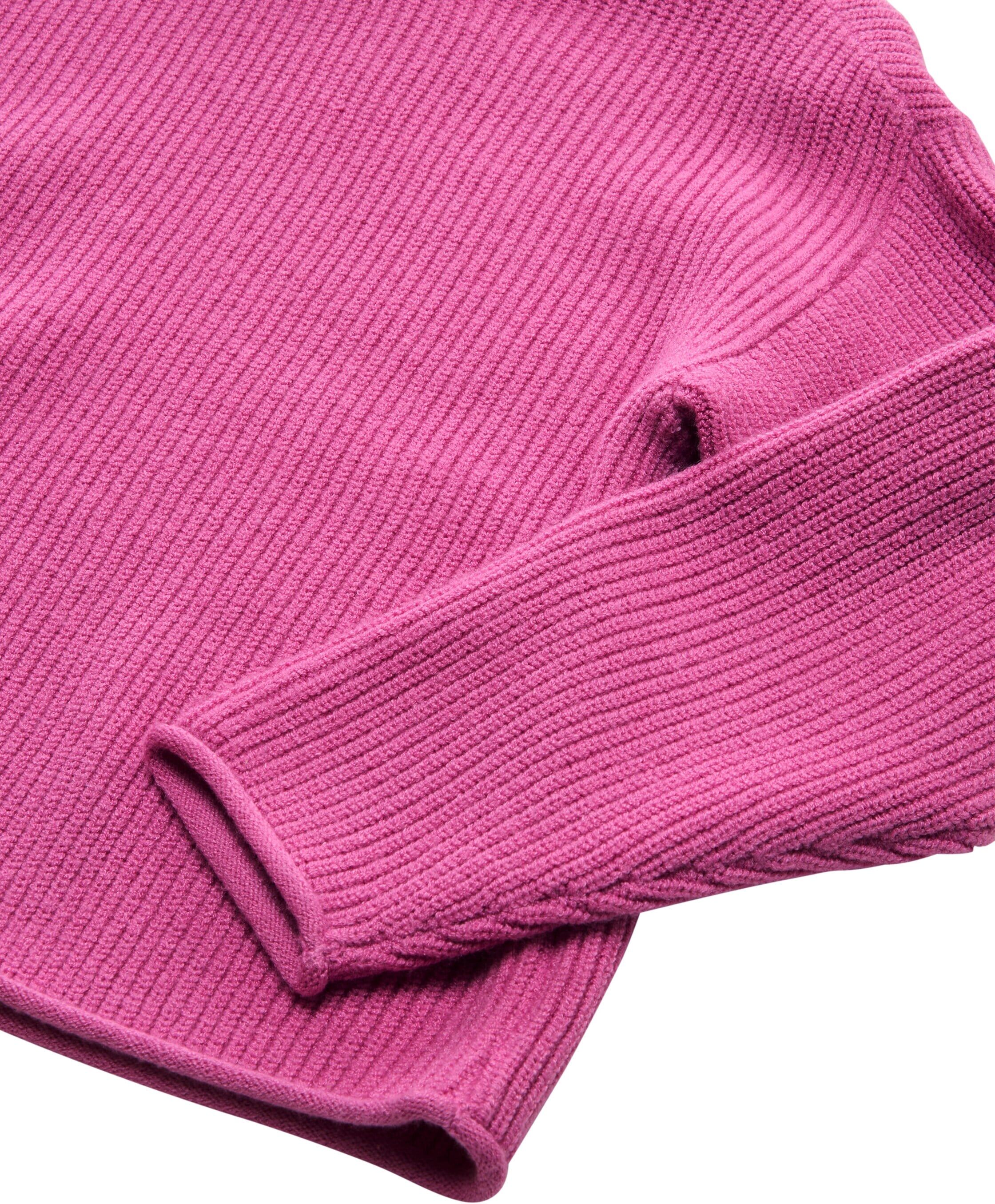 Jacquardpullover TOM TAILOR, Mädchen, Gr. 104, pink (flashy mauve), Strick, Obermaterial: 52% Viskose, 27% Polyester, 21% Polyamid, gestreift, regular fit taillenbedeckt, Rundhals, Pullover Jacquardpullover, mit Streifen Muster flashy mauve 104