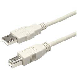 Bachmann USB-Kabel USB-A Stecker, USB-B Stecker 3 m Hellgrau 940.046