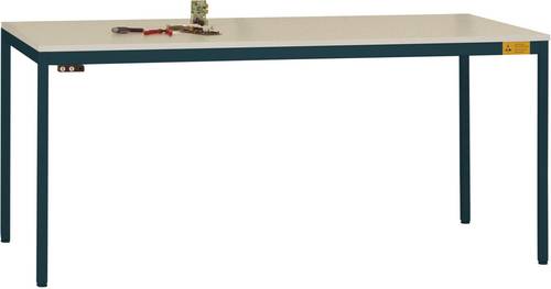 Manuflex LD1916.7016 ESD ESD-Arbeitstisch UNIDESK mit Kunststoffplatte, Gestell Anthrazit RAL 7016, BxTxH = 1600 x 800