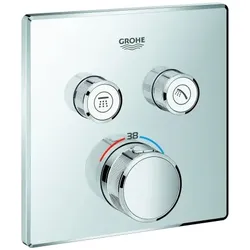 GROHE Thermostat Grohtherm SmartControl 29124 eckig FMS 2 Absperrventile chrom