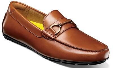 Florsheim Motor Moc Toe Bit Driver - Mens 8 Brown Slip On W