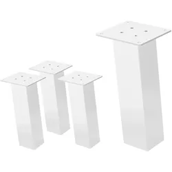 TISCHBEINE 4er Set I-96GRAD-Design H:30 cm Weiß 8x8 cm