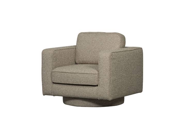 Fauteuil pivotant bouclette sable LAZY