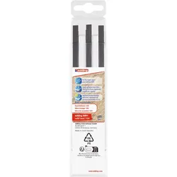 edding 8891 Bleistiftminen für Zimmermannsbleistift mit Druckmechanismus 2.0 - 5.0 mm grau
