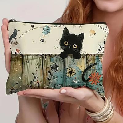 Uplifted Finds Cute Cat Floral Makeup & Jewelry Storage Bag Cute Cat Floral Makeup & Jewelry Storage Bag