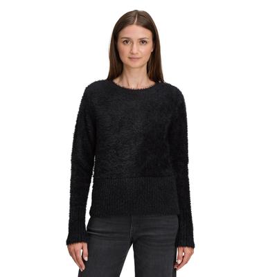 Strickpullover BETTY & CO "Damen mit V-Ausschnitt", Damen, Gr. 40, schwarz, Strick, Obermaterial: 40% Polyamid, 30% Baumwolle, 20% Polyacryl, 10% Polyester, figurumspielend normal, Rundhals, Pullover Strickpullover