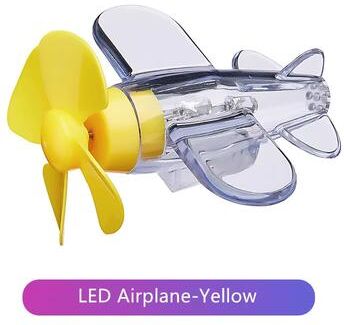 Smart Shopping Spot Wind Powered LED Airplane Ornament For Motorcycles & Cars Eco Friendly, Rotating Decoration yellow