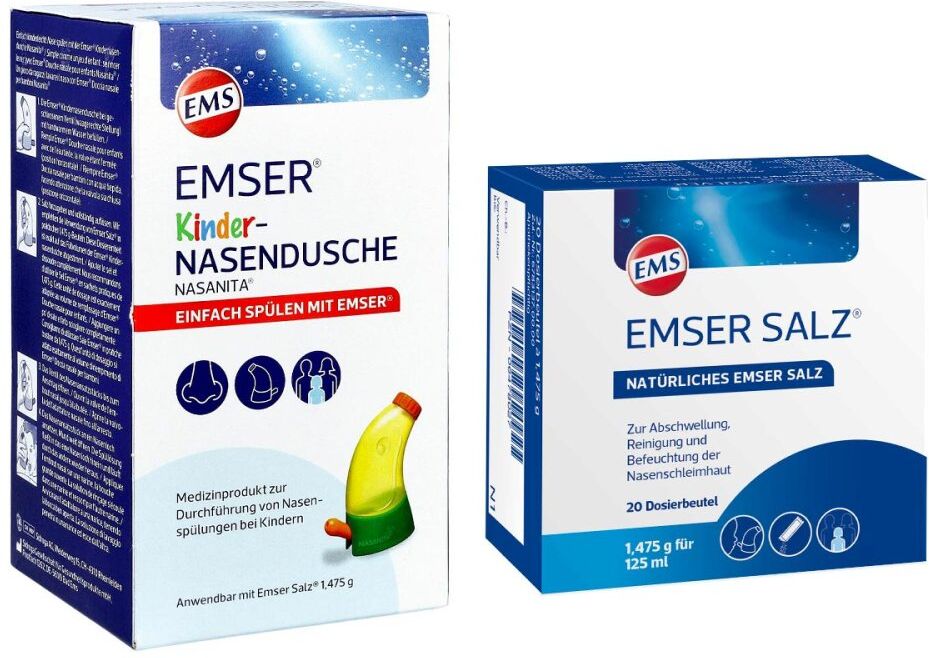 Emser Kinder-Nasendusche Nasanita + Emser Salz im Beutel 1,475g