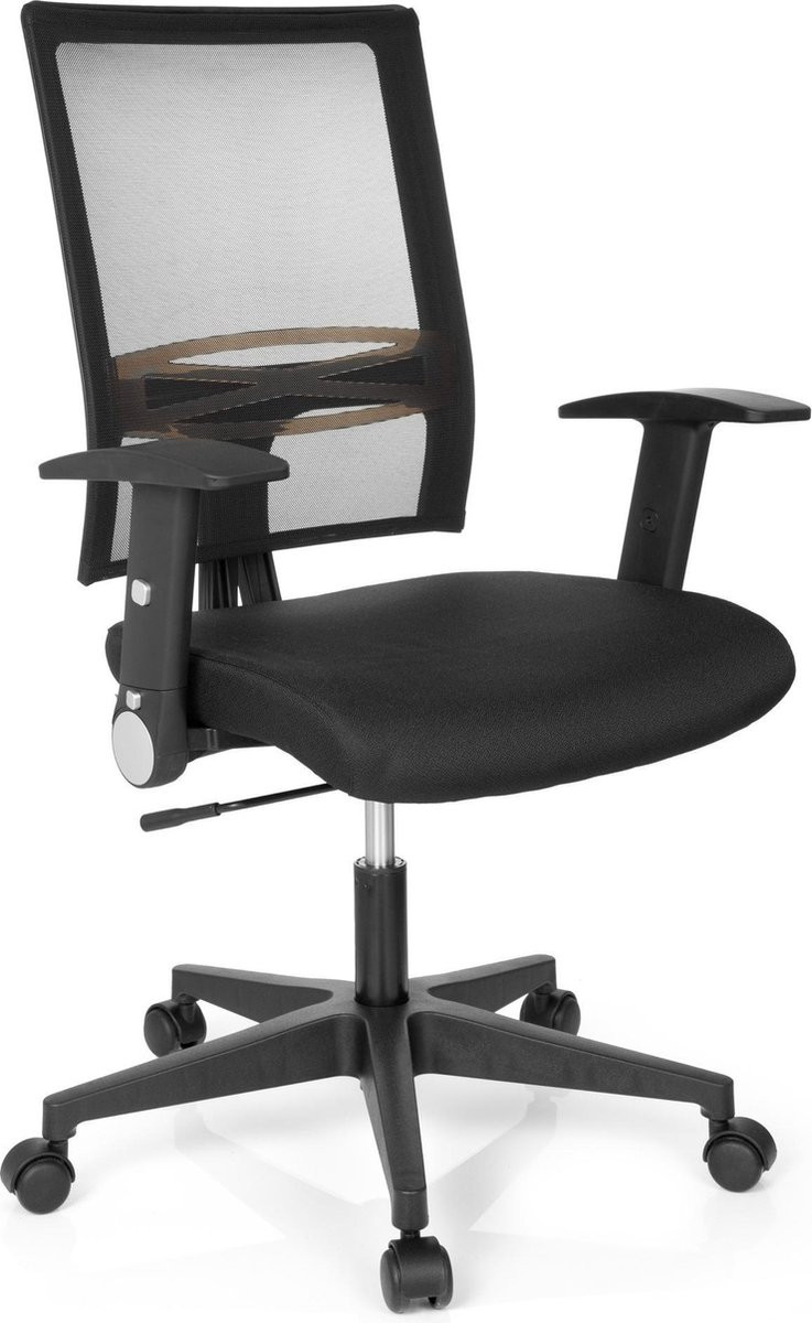 hjh office Bureaustoel OFFICE R8 Netstof zwart met armleuningen
