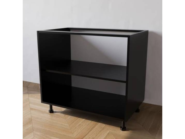 Calandrelli Küchenunterschrank 80x55,5x72 cm Schwarz, ohne Türen ohne Türen, Schwarz