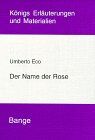 Umberto Eco - Der Name der Rose: Königs Erläuterungen und Materialien, 391. - Preis vom 11.10.2026 15:43:13 h