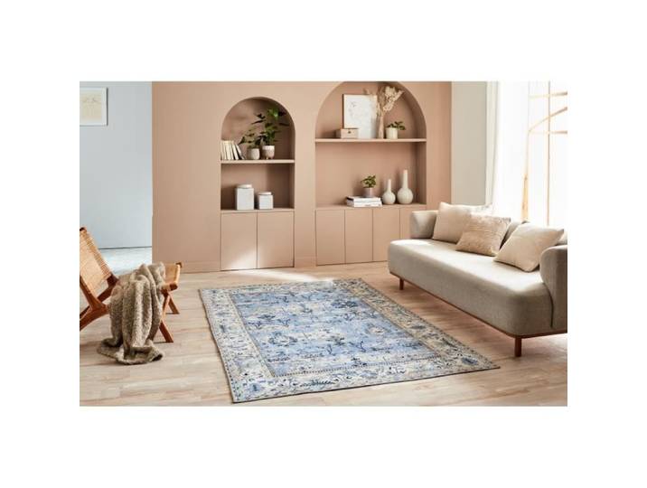 Tapis salon classique lavable - NAZAR RUGS - 160x230 cm - RADOM - Bleu