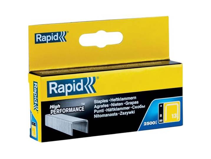 Rapid tackernieten No. 13, 8 mm, 2.500 stuks fijndraadnieten