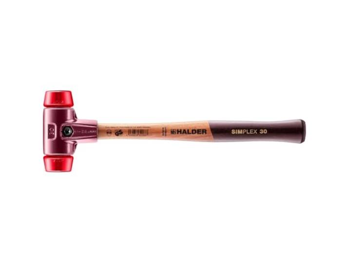 Maillet SIMPLEX\, Plastique; avec boîtier en fonte malléable et manche en bois D=30 mm 3006.030