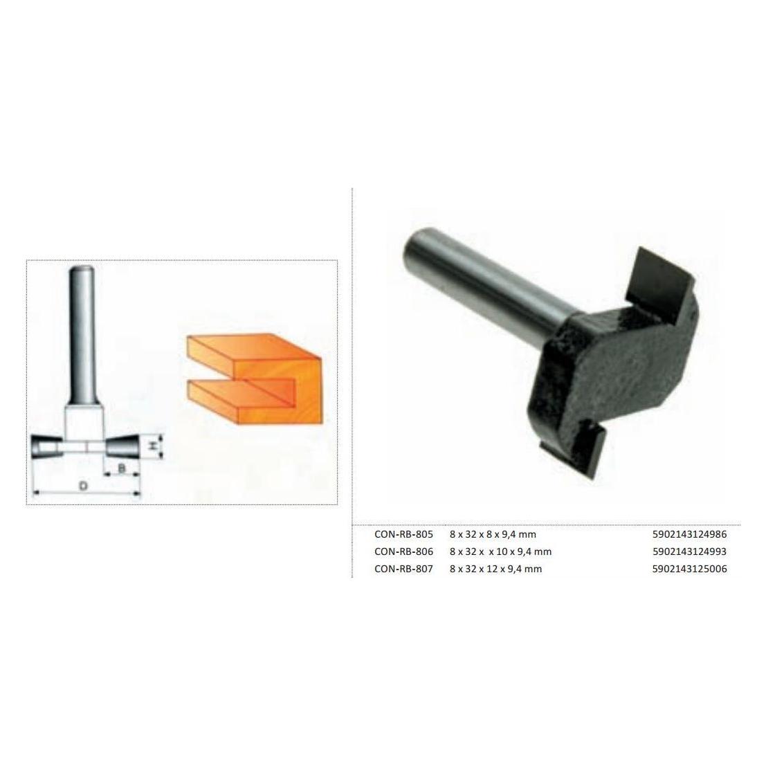 Drel CONDOR FREZ DO DREWNA, DO ROWKÓW Fi=32 9,4 x 10mm TRZPIEŃ 8mm (35613858)