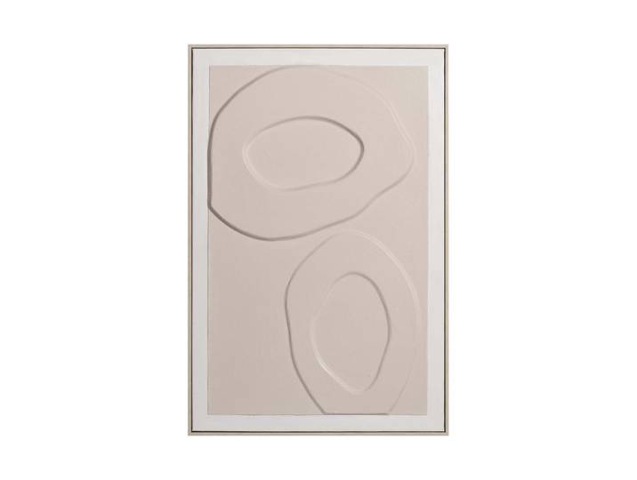 Handgemaltes, gerahmtes Bild „Essence of Nature II“ mit 3D Effekt, 60 x 90 cm Beige Crea Collection