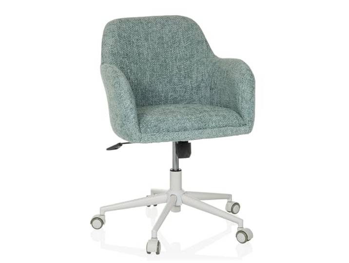 hjh LIVING Homeoffice Stuhl gepolstert SOLAO Home Schreibtischstuhl Drehstuhl höhenverstellbar, Wippfunktion, Stoff Mint