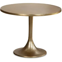 COUCHTISCH Klein Gold Metall Rund 60x60x46,5 cm Modern