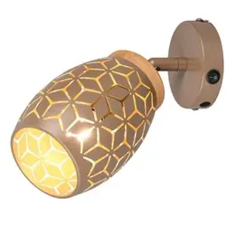 Wandleuchte Wandlampe Flurleuchte Metall coffee E14 drehbar L 27 cm