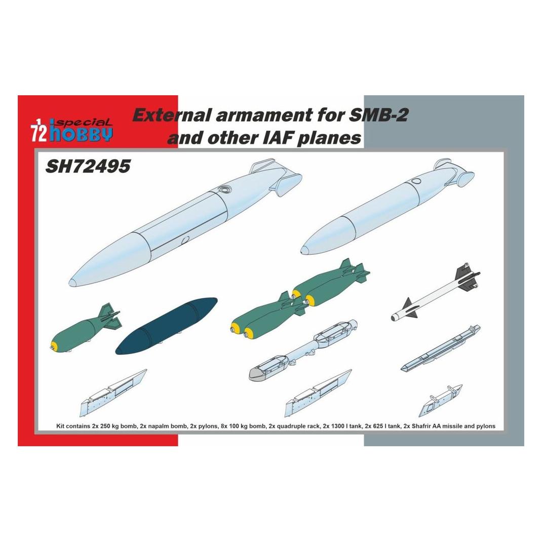 Special Hobby External armament for SMB-2 and other IAF planes 1/72 (SH72495)