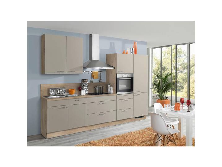 Burger Küchenleerblock Cindy, Eiche, Beige, 1 Schublade(n) Schubladen, nur wie online abgebildet bestellbar, 305 cm, Made in Germany, vormontierter Korpus, Küchen, Küchenzeilen & Küchenblöcke, Küchenzeilen ohne Geräte