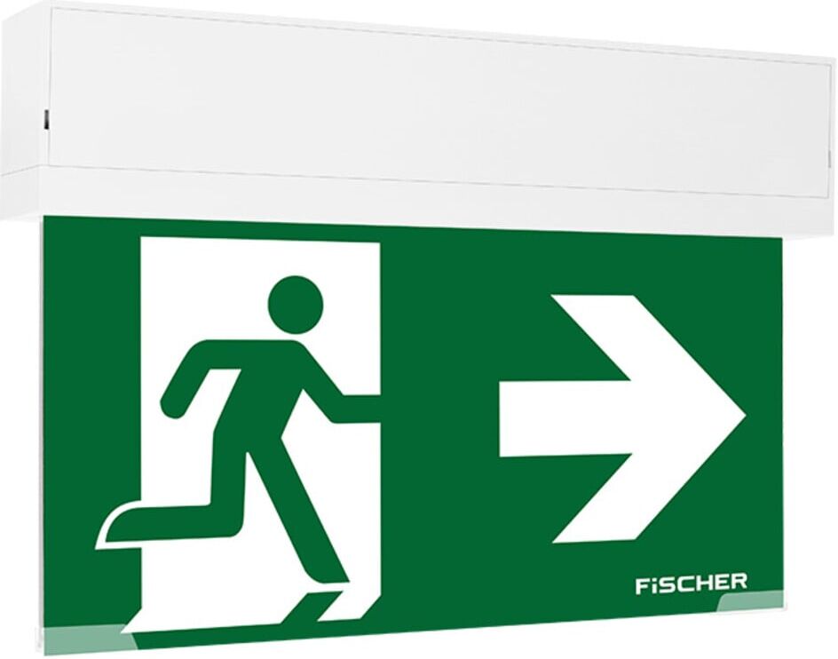 FiSCHER Rettungszeichenleuchte S1-U383M.V5 opt. Mesh NB Add.on 3/8h ; FiSCHER Akkumulatorentechnik)