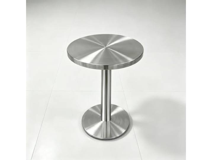 Edelstahl Bistrotisch Dicke 3.5cm Rund Eckig 5 Größen 40 80cm Edelstahl Beistelltisch für Küche Cafe Bar(A,80cm/31.5in)