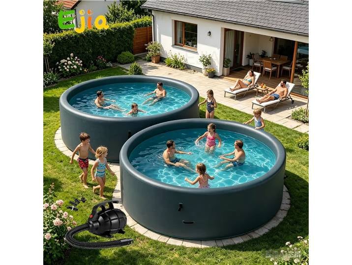 Piscine gonflable portable grande taille familiale, piscine DWF extérieure pour le sol, piscine gonflable épaissie pour enfants et adultes