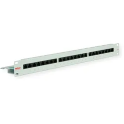 ROLINE Cat.6 (Class E) 19-Zoll-Patchpanel, 24P, ungeschirmt, grau
