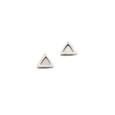 Paar Ohrstecker FIRETTI "Schmuck Geschenk Titan Ohrschmuck Ohrringe Dreieck", silber (titanfarben), Ohrringe, Damen, Titan