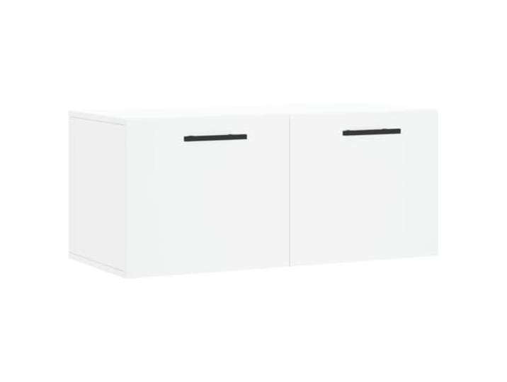 NKOPPFG Wandschrank Weiß 80x36,5x35 cm Holzwerkstoff Wandmontage,glatte Oberfläche,Festigkeit,Stabilität,Feuchtigkeitsbeständigkeit,Dekoablage,Zimmerpflanzen