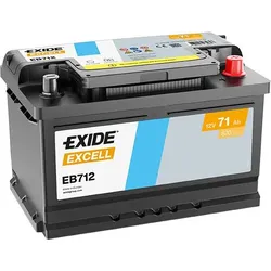 Exide EB712 Excell 12V 71Ah 670A Autobatterie