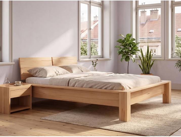 Bett Kernbuche „Hanna“ 160 x 220 cm Massivholz Buche