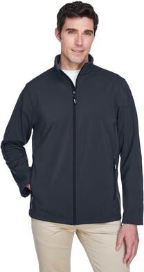 CORE365 88184 Men's Cruise Two-Layer Fleece Bonded Soft Shell Jacket in Carbon size Small