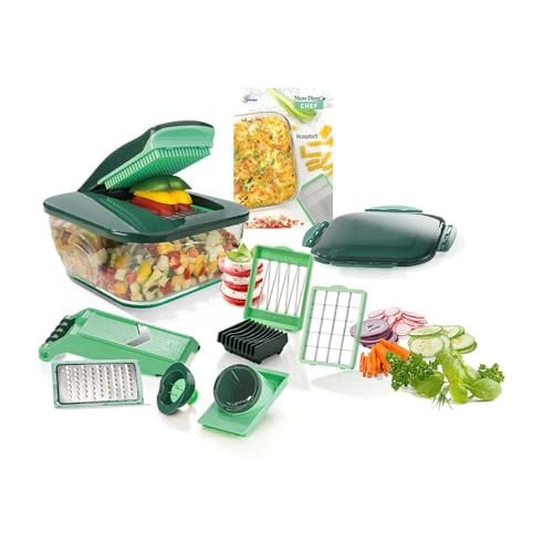 Genius Nicer Dicer Chef Groente- en Fruitsnijder, Zwart