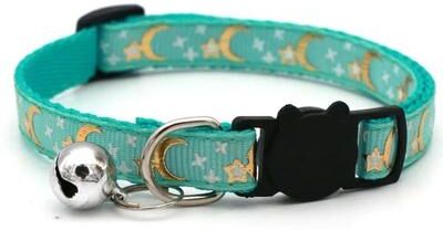 Uplifted Finds Adjustable Footprint Breakaway Cat Collar green B