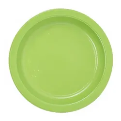 MONOUSO - Plastikteller PS Wiederverwendbar Flach Limettengrün Ø22cm (25 Stück)