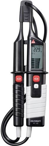 VOLTCRAFT VC 63 Zweipoliger Spannungsprüfer CAT III 1000 V, CAT IV 600V Akustik, LCD, LED