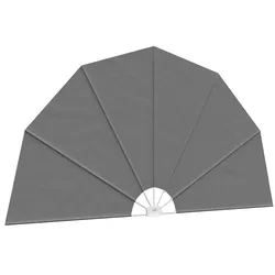 vidaXL Balkon Sichtschutz Ø 320 cm Polyester Hellgrau