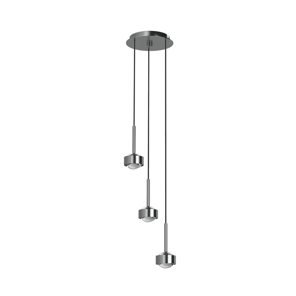 Top Light Puk Mini Drop Trio Pendelleuchte (chrommatt, Standard-Fassung) chrommatt | Standard-Fassung 5-060031-H