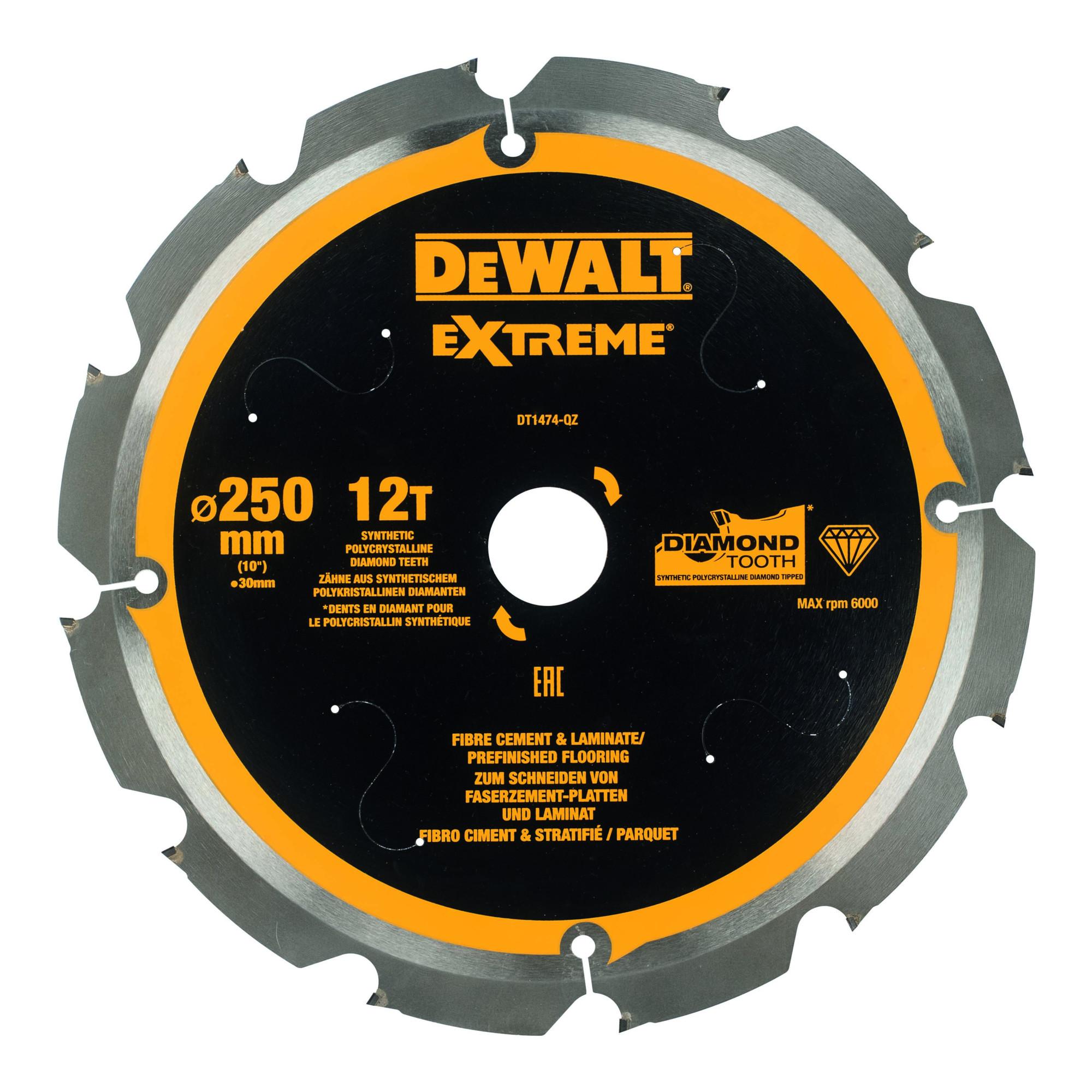 DEWALT Kreissägeblatt PCD 250/30 mm 12Z DT1474-QZ)