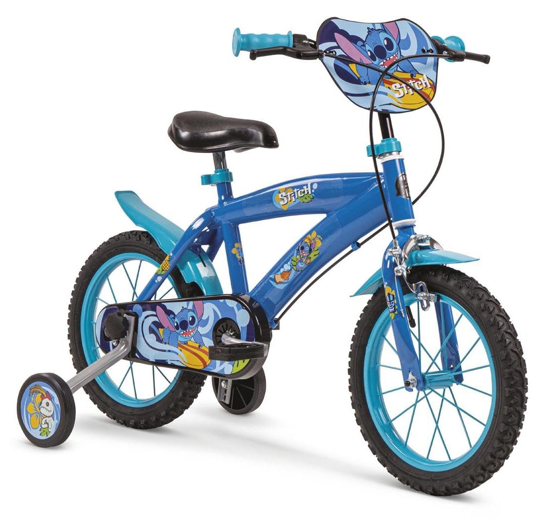 Kinderfahrrad 14 Zoll, Stitch, Alu-Rahmen, 2-Gang, Blau