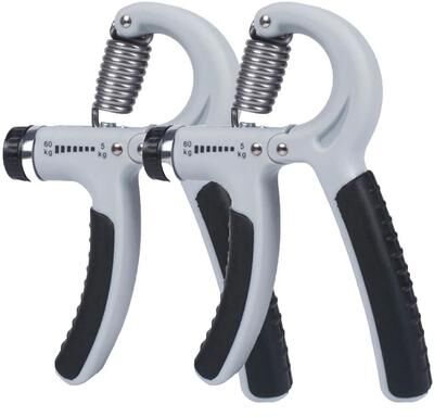 Drop Dash Deals Adjustable Hand Grip Strengthener Power Trainer Build Hand & Forearm Strength grey