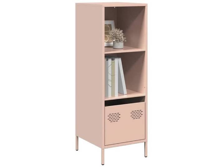 Buffet haut rose 35x39x103 5 cm acier armoire à livres armoire à livres moderne étagère à livres étagère et 851377