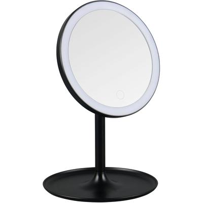 Schminkspiegel MIRRORS AND MORE "LILIA", schwarz (weiß), B:18cm H:29,7cm, Spiegelglas, Spiegel