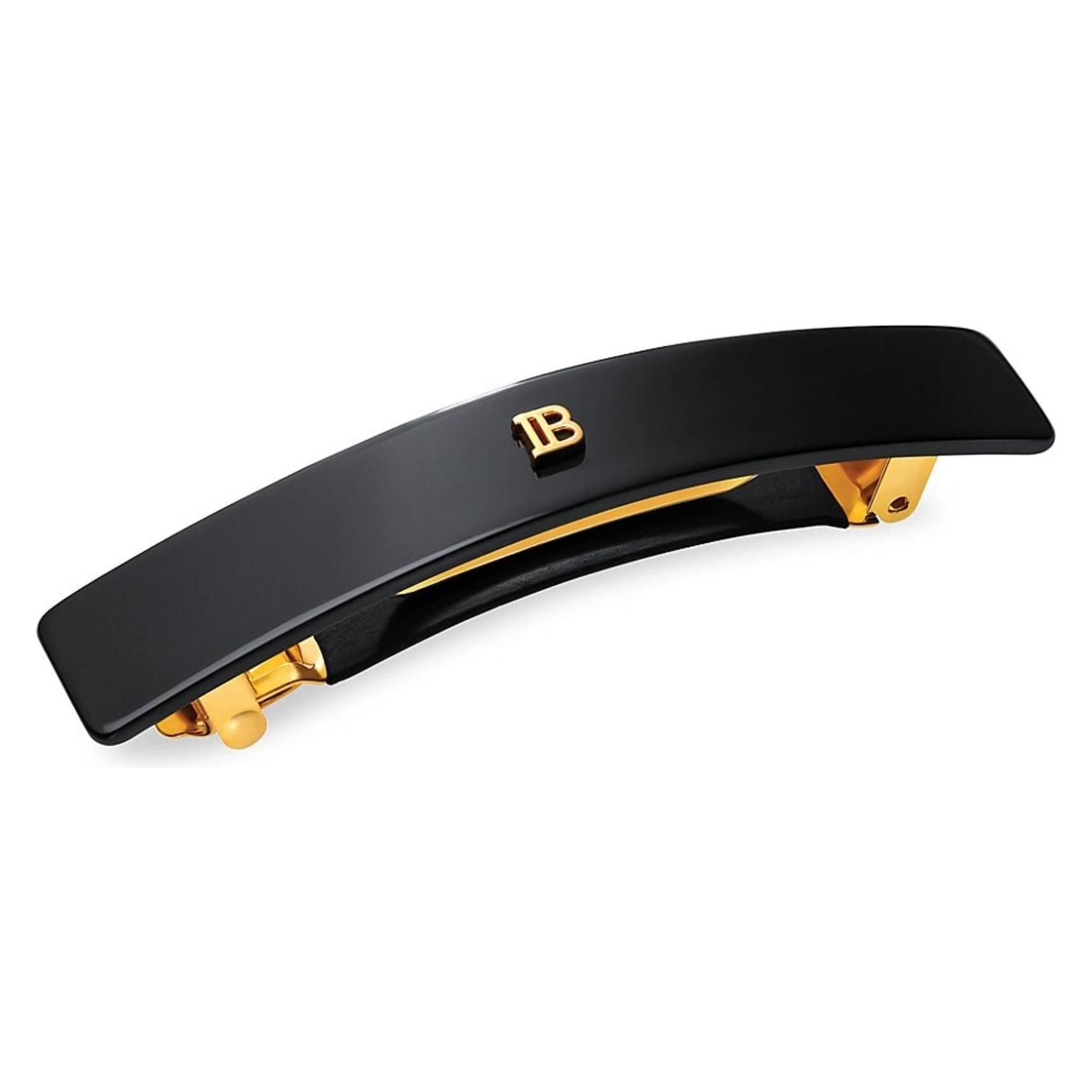 Balmain Paris - Cellulose Acetate Barrette pour Cheveux Medium Black (8 cm) (HJ CA BAR M BL)
