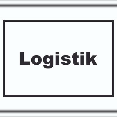 HB-Druck Logistik Schild mit Text Transport Versand waagerecht A4 Rückseite selbstklebend