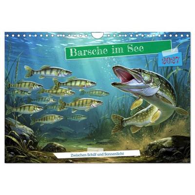 Barsche im See (Wandkalender 2027 DIN A4 quer), CALVENDO Monatskalender