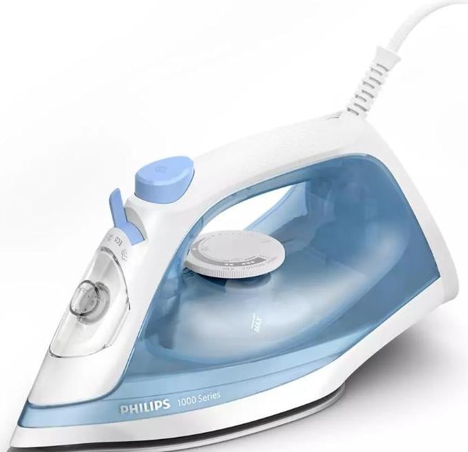 Philips 1000-serie DST1030/20 stoomstrijkijzer met antiaanbaklaag, blauw/wit