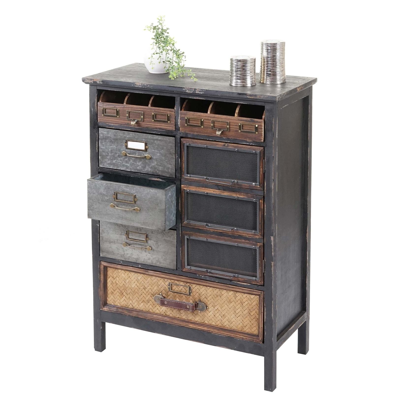Apothekerkommode MCW-F34, Schubladenschrank, Tanne Holz massiv Vintage Shabby-Look 90x65x32cm